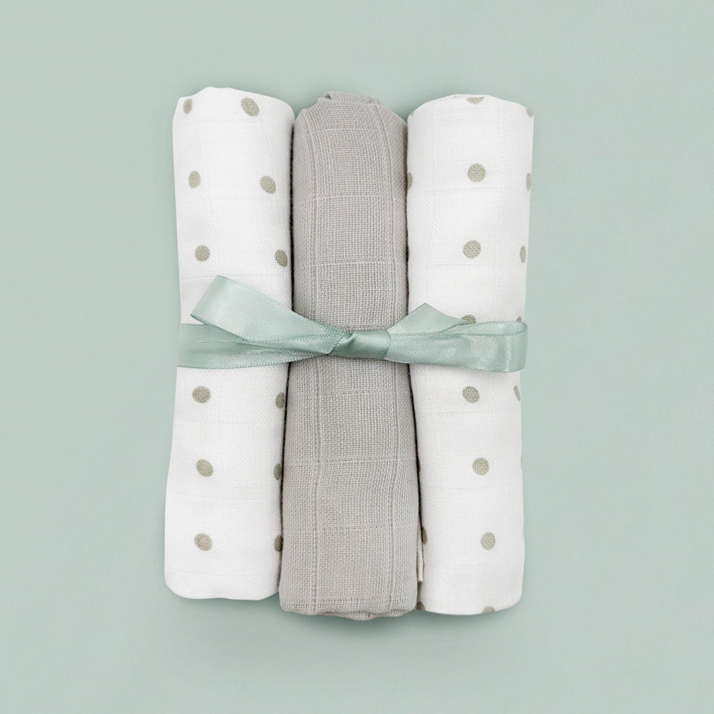 Premium Steiff Muslin Swaddle Blanket & Baby Gift Set - Soft Organic Cotton, Neutral Colors - Perfect for Newborns, Showers & Nursery Essentials