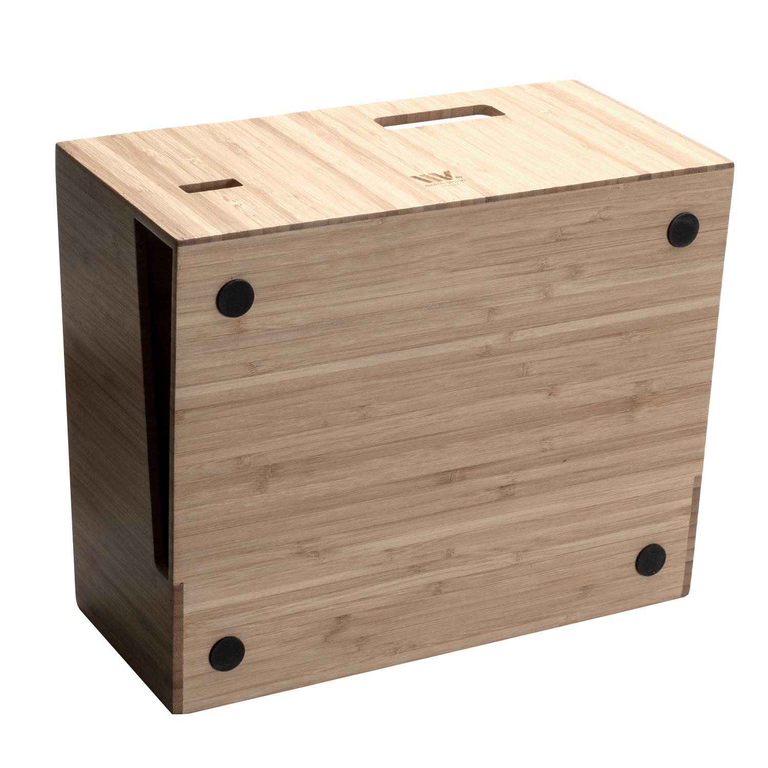 MobileVision Bamboo Phone Stand with Drawer, Paper Tray & Pen Holder - Office Organizer for Pens, Scissors, Staplers, Notepads & Business Cards | Perfect Desk Accessory for Home & Office Workspace