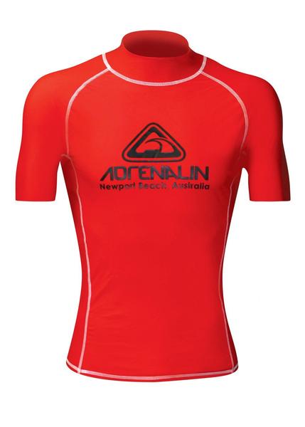 Adrenalin Adult High Visibility Short Sleeve Rash Guard - UPF 50+ Sun Protection for Surfing, Swimming & Water Sports