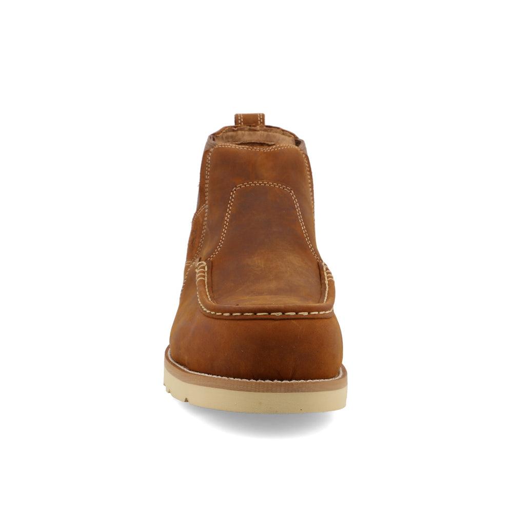 Men's Chelsea Work Boots with Wedge Sole - Comfortable & Durable for Construction, Warehouse & Outdoor Use