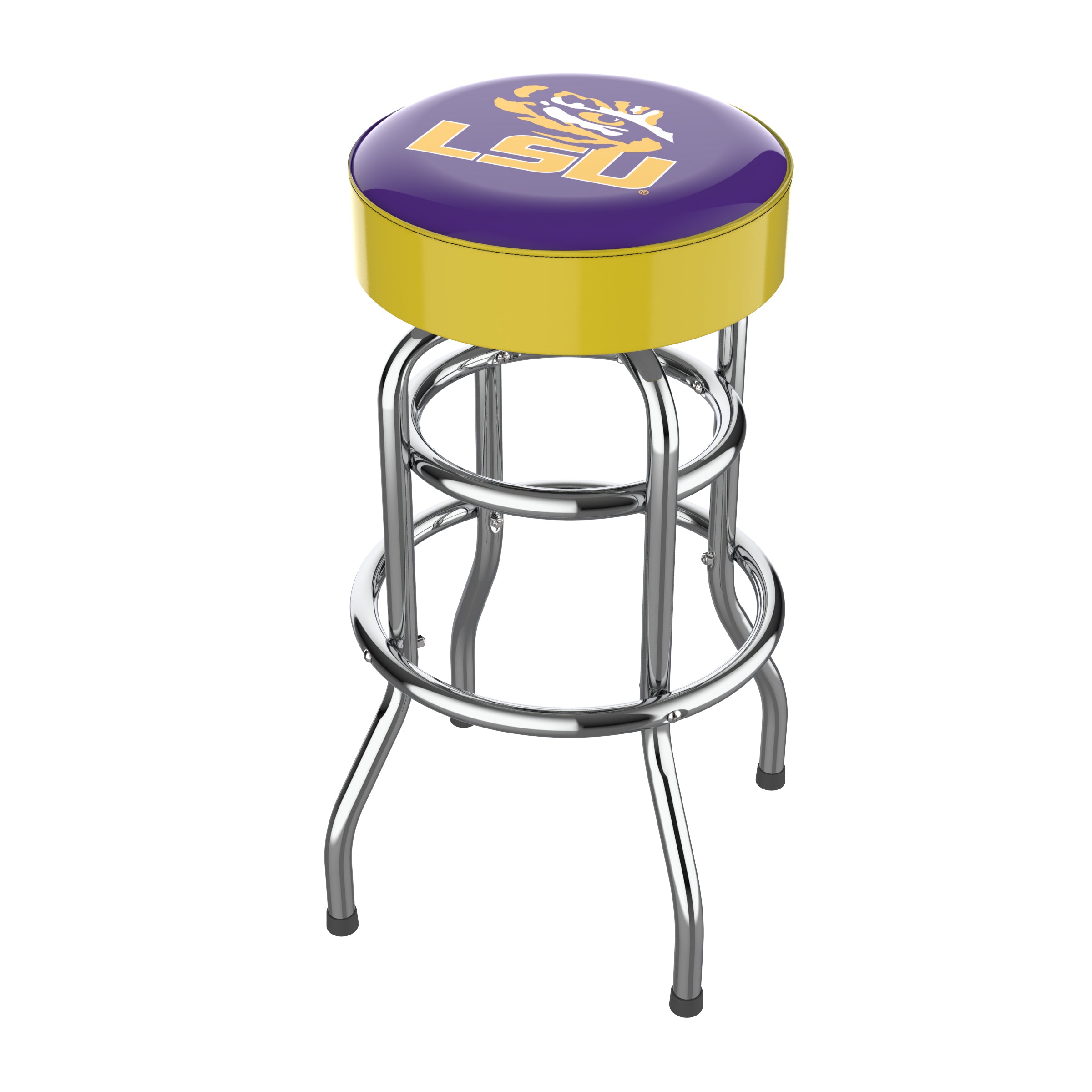 Official NCAA Licensed 30-Inch Chrome Barstool - Adjustable Height Bar Stool for Kitchen Island, Game Room, and Sports Bar Decor
