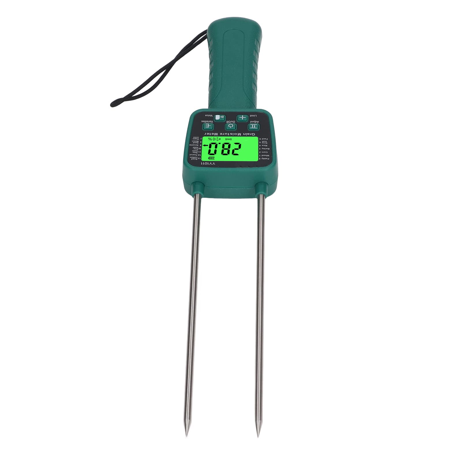 Digital Hay Moisture Tester with Auto Shutdown - Portable Grain Moisture Meter for Wheat, Soybean & Crop Analysis | Perfect for Farm, Storage & Harvest Quality Control