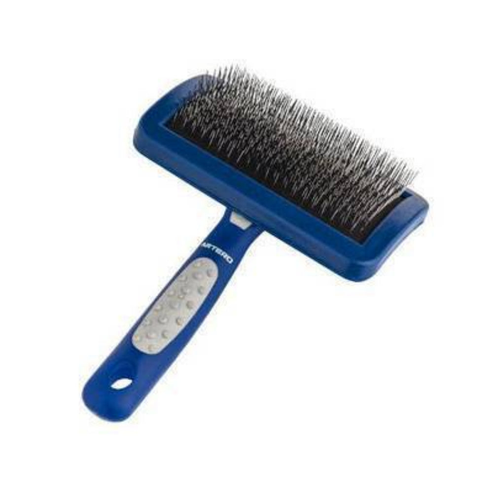 Premium Slicker Brush for Dogs & Cats - Strong Stainless Steel Teeth - Gentle Pet Grooming Tool for Shedding, Mats & Tangles - Perfect for Daily Brushing & Coat Maintenance