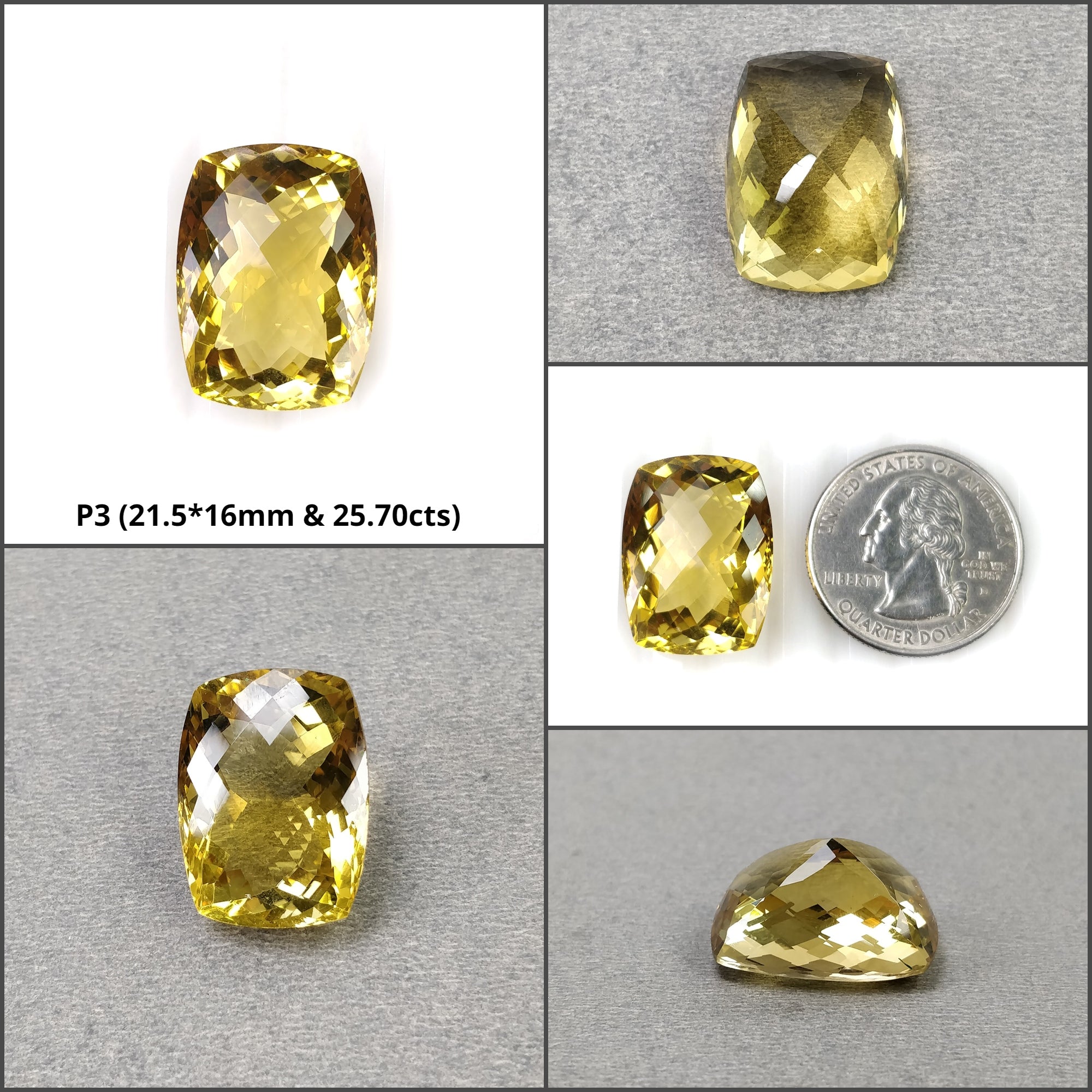 Natural Untreated Yellow Citrine Gemstone - Checker Cut Cushion & Oval Shape for Jewelry Making & Healing Crystals | Perfect for Rings, Necklaces & Energy Work