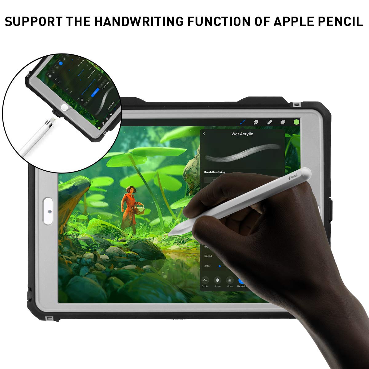 ACase iPad 10.2 Waterproof Case for iPad 7th/8th/9th Gen (2021/2020/2019 Models) - IP68 Certified, Shockproof Cover with Built-in Screen Protector, Strap Stand & Pencil Holder - Perfect for Outdoor Adventures, Swimming & Travel