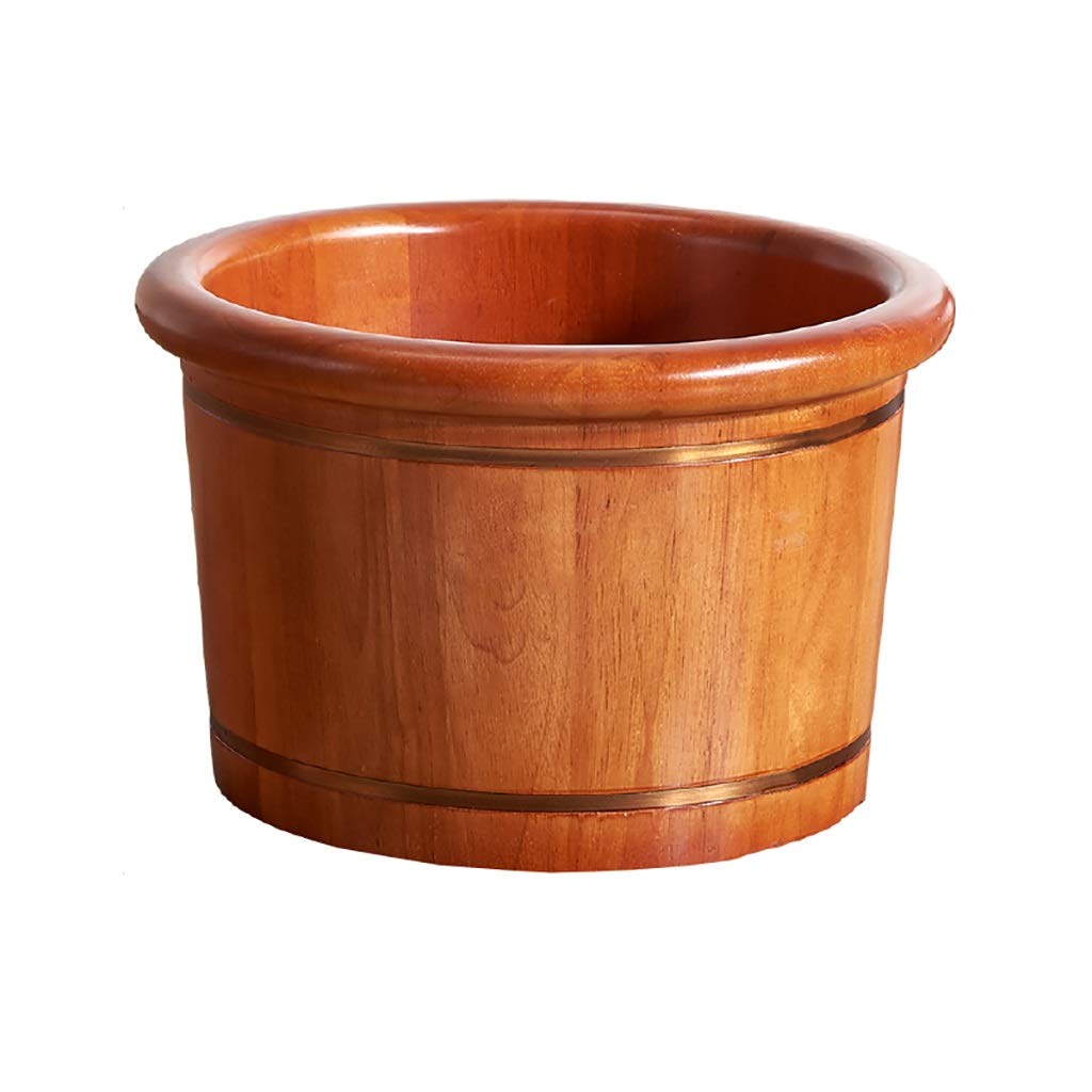 Premium Solid Wood Foot Bath Massager Bucket - Natural Wooden Spa Tub for Relaxing Foot Soak & Massage | Perfect for Home Spa, Aromatherapy & Stress Relief