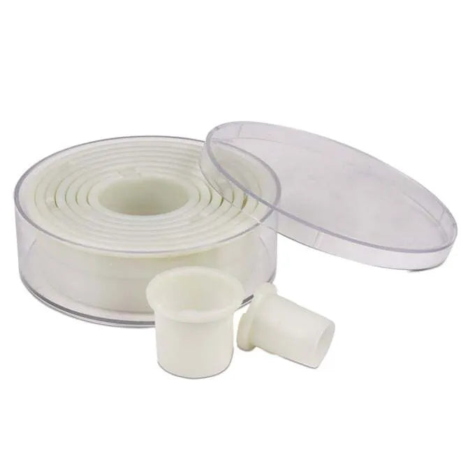 9-Piece Plain Round Cutter Set for Baking, Cookie Cutting, and Fondant Decorating - Perfect for DIY Crafts, Pastry Making, and Kitchen Use