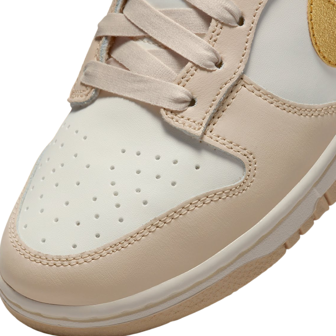 Nike Women's Dunk Low Metallic Gold Sneakers - Retro Running Shoes for Women - Fashion Casual & Streetwear - Perfect for Workouts, Daily Wear & Outfits