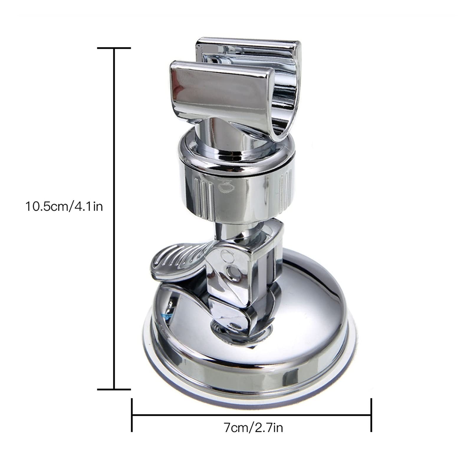 Strong Vacuum Suction Cup Shower Head Holder - Adjustable Wall Mount Bracket for Bathroom with Secure Grip - Perfect for Handheld Showerheads, Bath Accessories & Dropshipping - Ideal for Small Bathrooms, Apartments & RVs