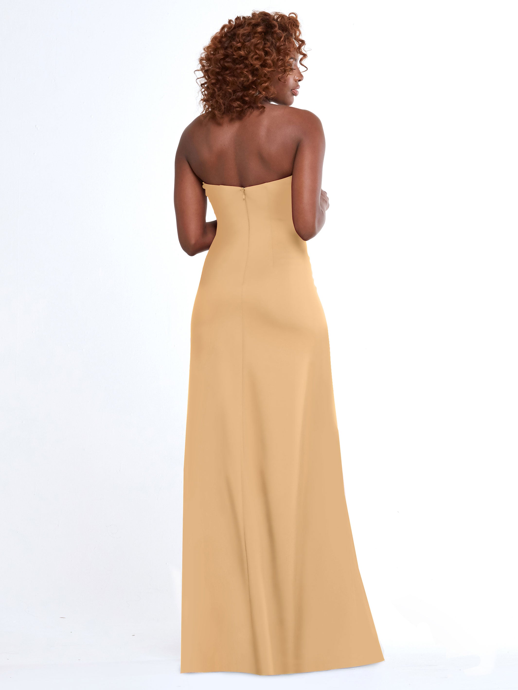 Elegant 83044 A-Line Double Knit Strapless Sweetheart Neckline Bridesmaid Dress - Perfect for Weddings, Formal Events & Special Occasions