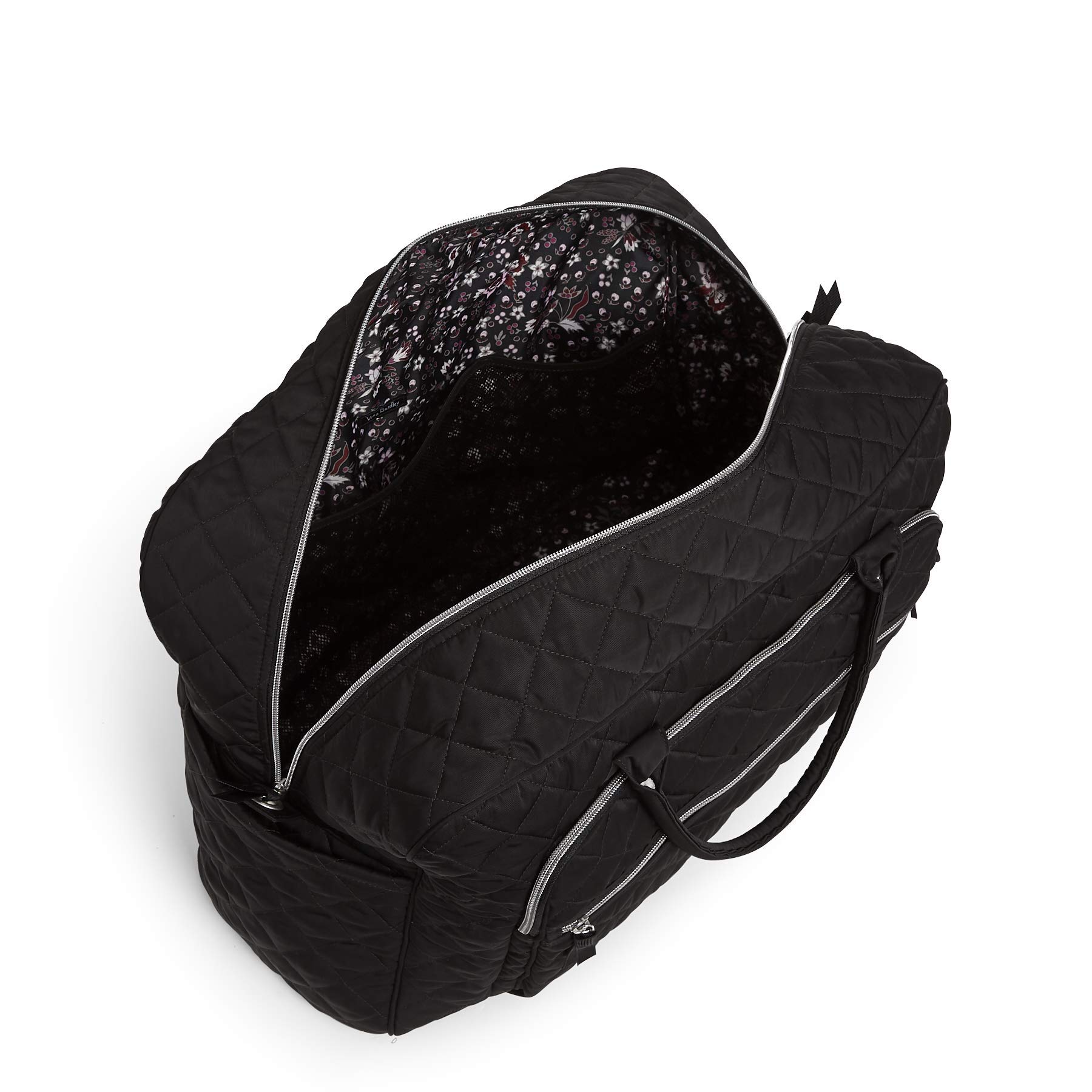 Vera Bradley Women's Performance Twill Grand Weekender Travel Bag - Spacious Carry-On Luggage for Women, Black, One Size - Perfect for Weekend Trips, Business Travel & Overnight Stays