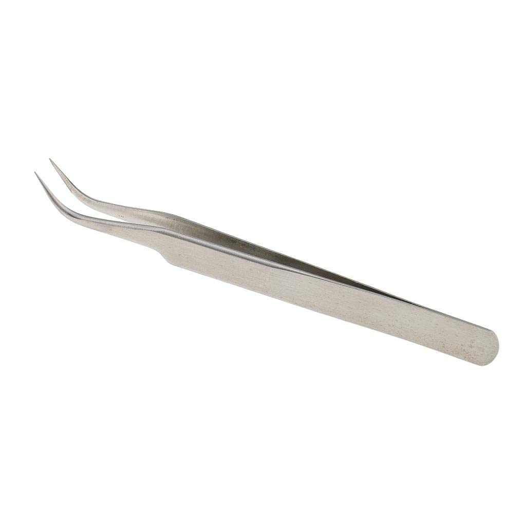 ATORSE Professional Anti-Static Stainless Steel Eyelash Extension Tweezers - Curved False Eyelash Applicator & Nail Art Tool for Precise Lash Extensions & Manicures - Perfect for Salon, Home Use & Professional Makeup Artists