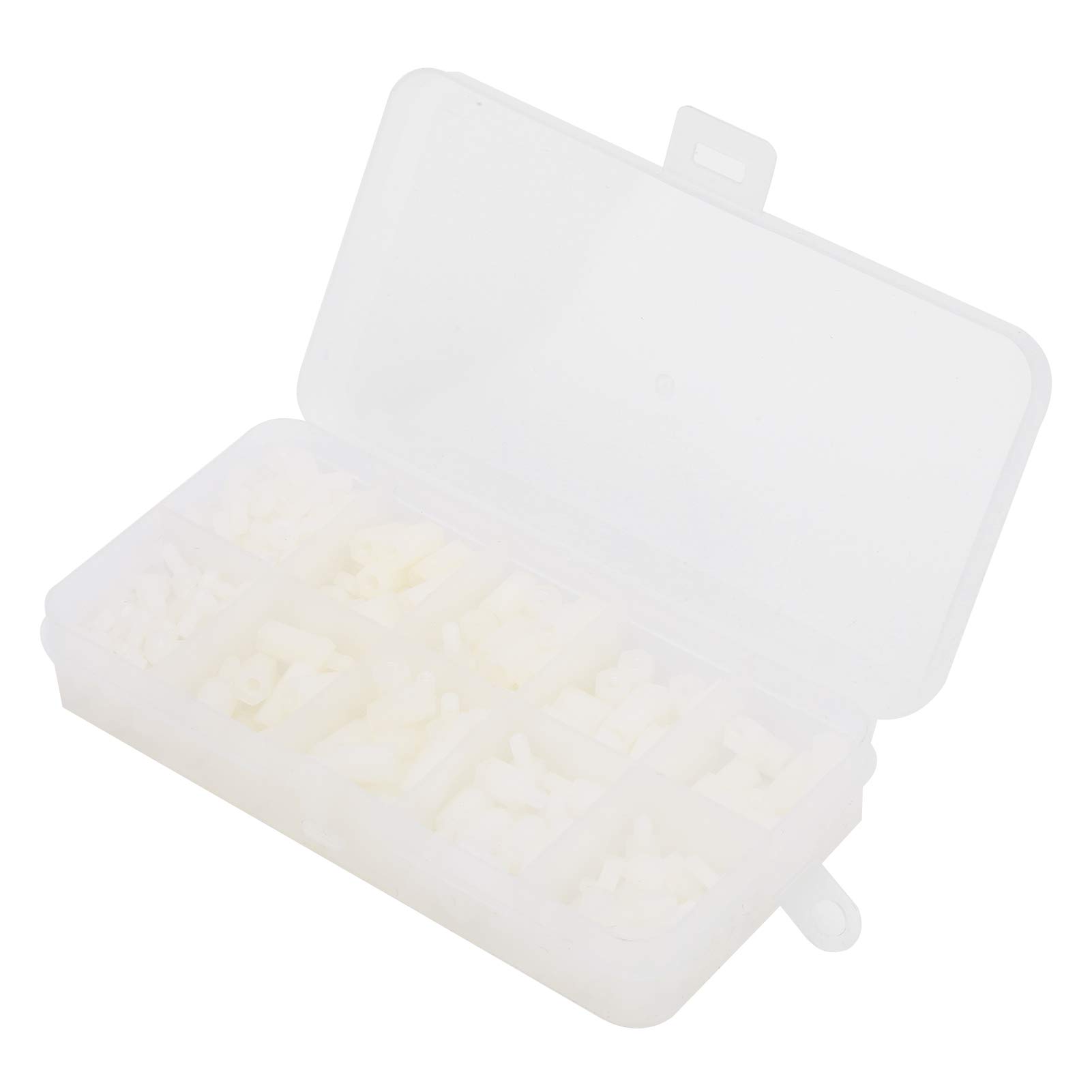 High-Quality Thermal Insulation White Nylon Screw Nut Kit for Office Equipment & Electronics - Durable Fasteners for Communication Devices, Electroplating & DIY Projects - Perfect for Secure Wiring, Cable Management & Equipment Assembly