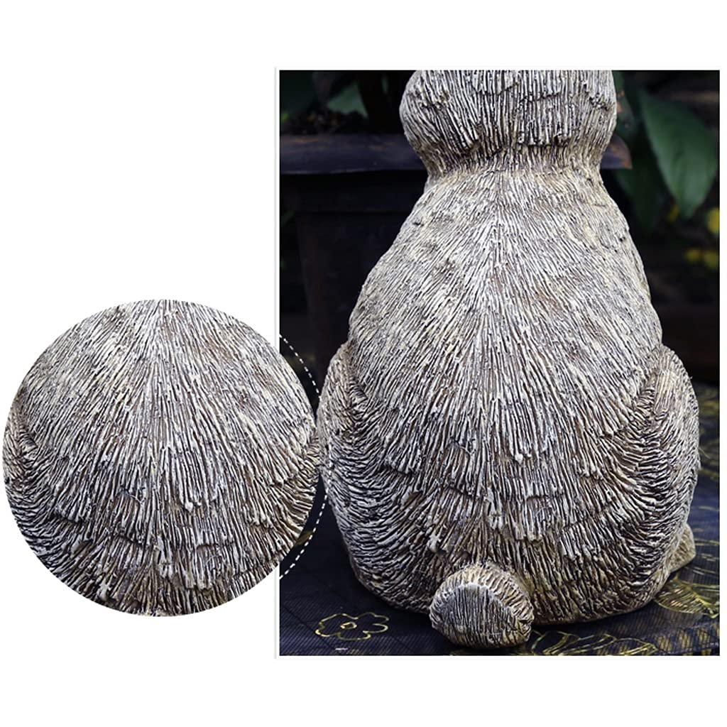 Realistic Rabbit Garden Statue - Outdoor Animal Sculpture Decor for Lawn, Balcony & Terrace - Perfect for Patio, Yard & Garden Decorations
