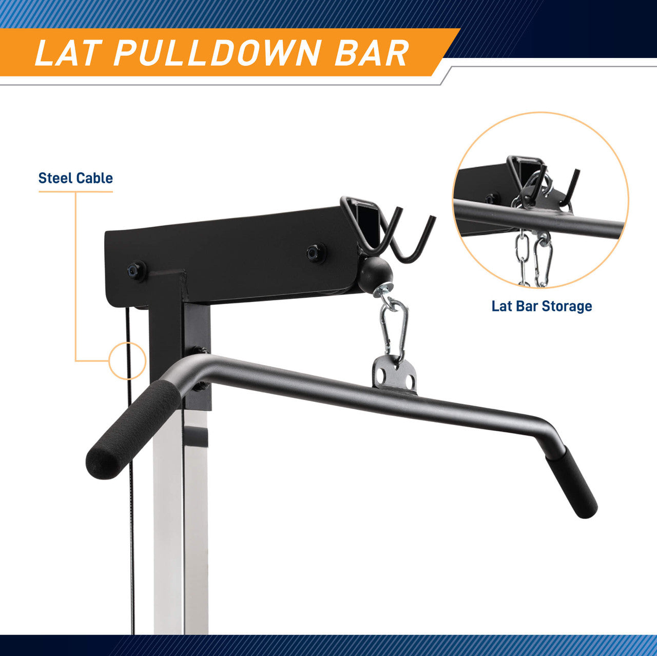 Lat Tower Accessory for MWB 5511 & MWB 7096 | ACC 8048LT | Perfect for Home Gym & Commercial Fitness Equipment