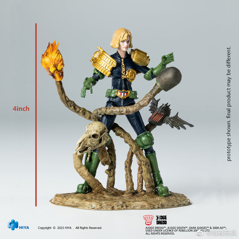 1/18 Scale HIYA 4-Inch Action Figure - Exquisite Mini Series Judge Anderson vs The Dark Judges - Perfect for Collectors, Display & Diorama Scenes