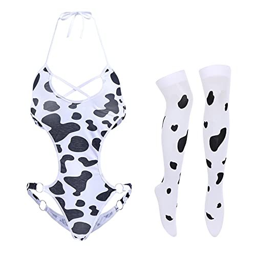 White Cow Monokini Set