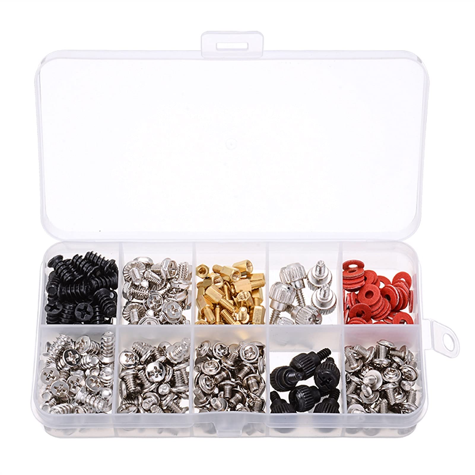 300pcs Computer Screw Standoffs Assortment Kit - M3/M4/M5 Screws for PC Build, Hard Drive, Motherboard, Case Fan & Power Supply | DIY PC Repair & Upgrade Accessories | Perfect for Home Office & Gaming PC Setup