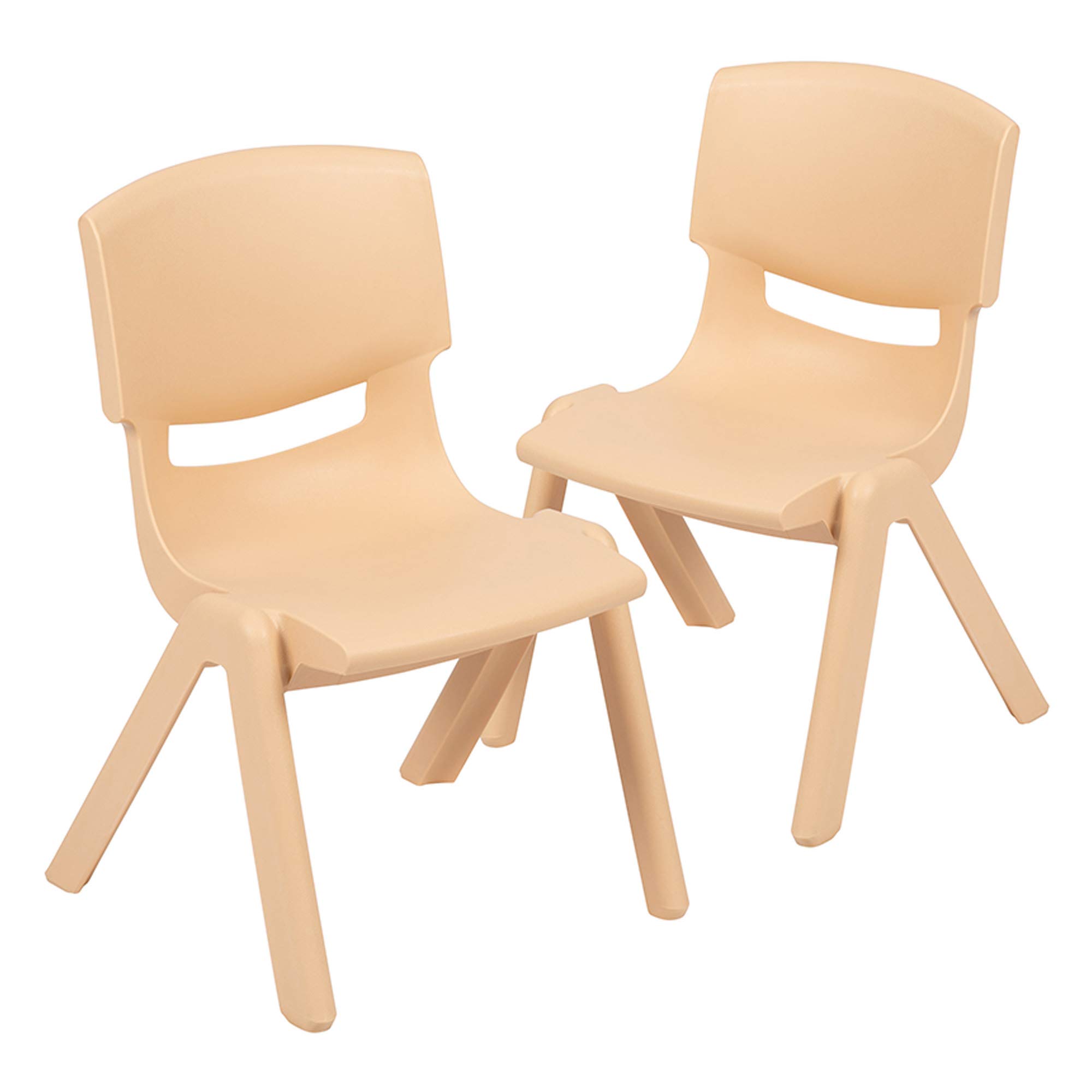 Offex 12 Inch Stackable Plastic Kids School Chair - Set of 2, Durable Classroom Seating for Children, Perfect for Classrooms, Daycares & Home Study Areas