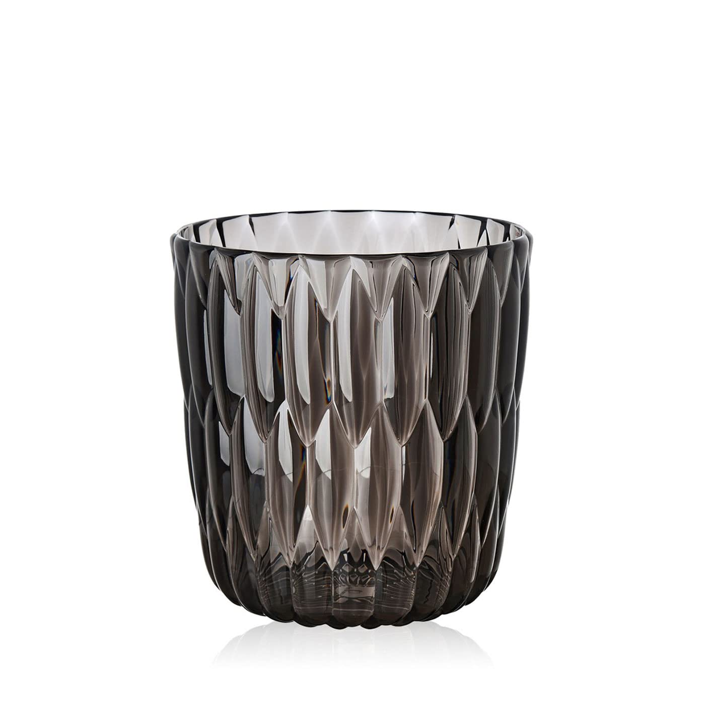 Kartell Jelly Vase by Patricia Urquiola - Set of 2 Modern Transparent Smoke Glass Vases for Home Decor, Wedding Centerpieces & Luxury Gift Giving