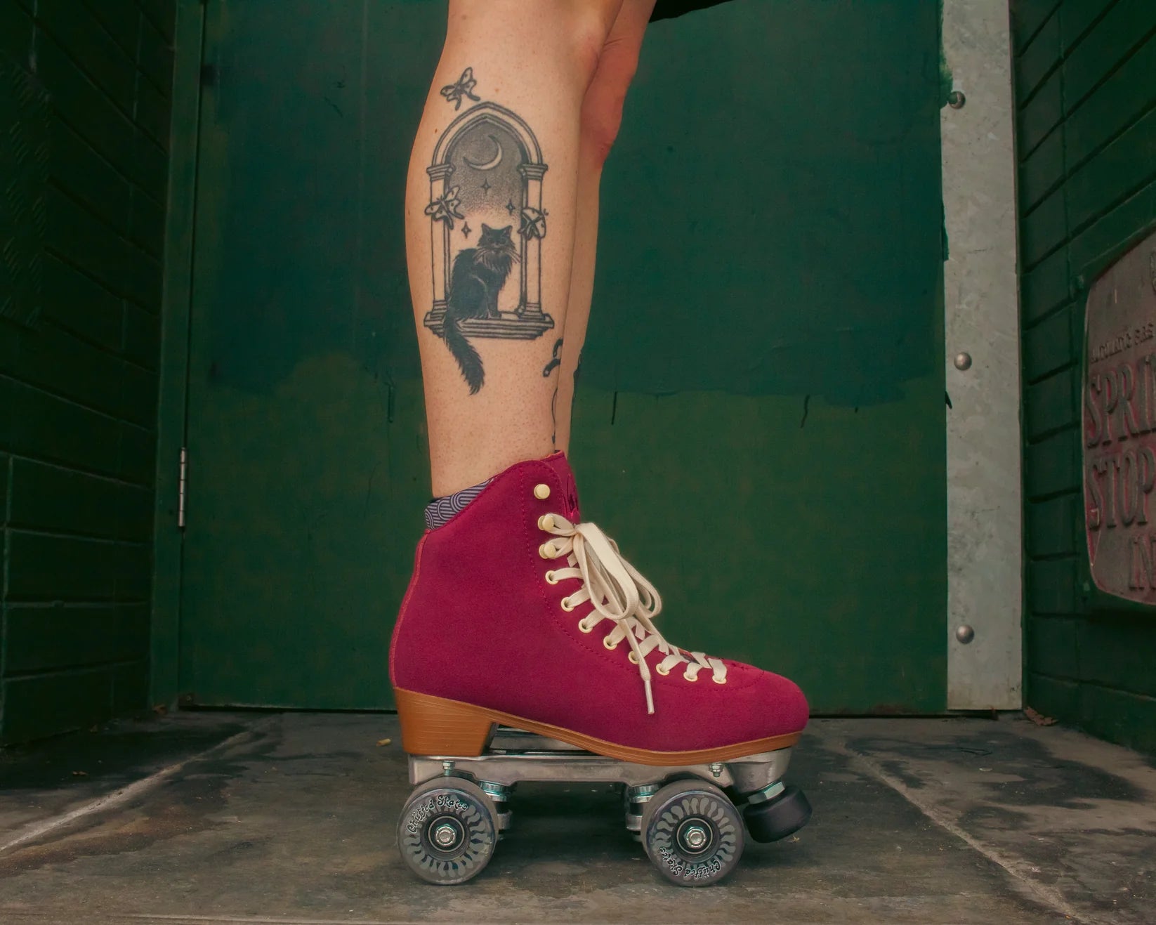 Chuffed Skates Wanderer Roller Skates for Women - Premium Burgundy Outdoor & Indoor Quad Roller Skates with Comfortable Padding - Perfect for Rink, Park, Street Skating and Fitness