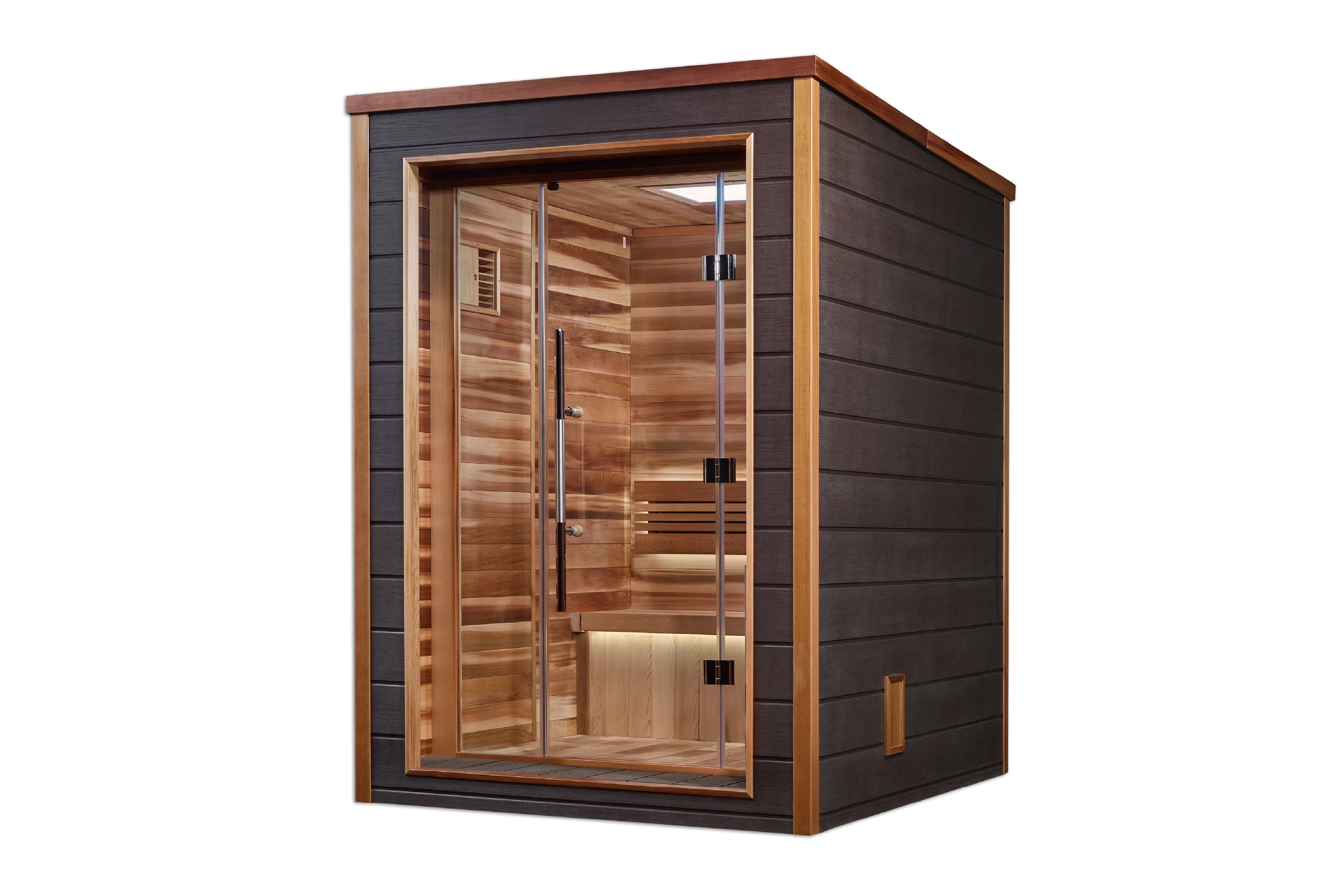 Golden Designs Narvik 2-Person Indoor/Outdoor Traditional Sauna - Wooden Home Spa for Relaxation & Detox - Perfect for Backyard, Patio or Basement Use (Summer Sale)