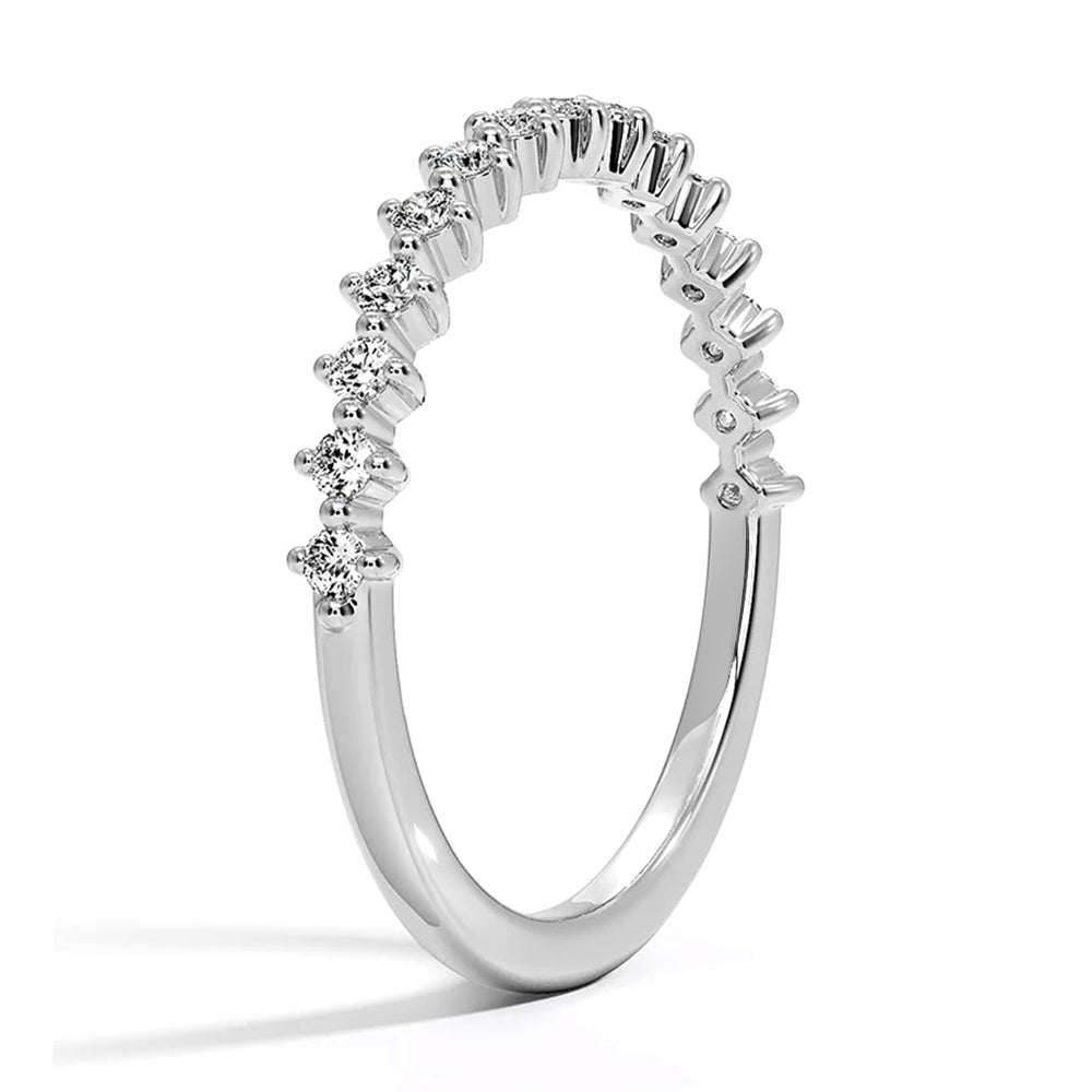 Lab Grown Diamond Half Eternity Ring - Celestial Compass Design for Women | Perfect for Engagement, Anniversary & Special Occasions