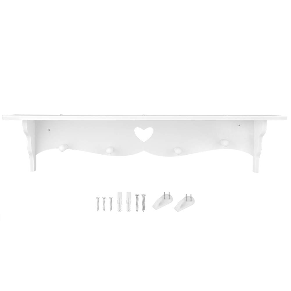 Entatial White Wall Shelf for Storage - Modern Floating Shelves for Bedroom, Living Room & Bathroom Organization - Perfect for Displaying Decor, Books & Essentials