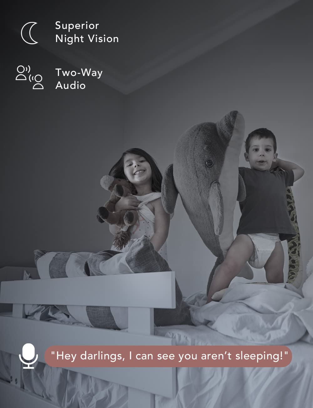 Nooie Baby Monitor with Camera, 1080P Night Vision & 2-Way Audio - for Nursery & Home Security