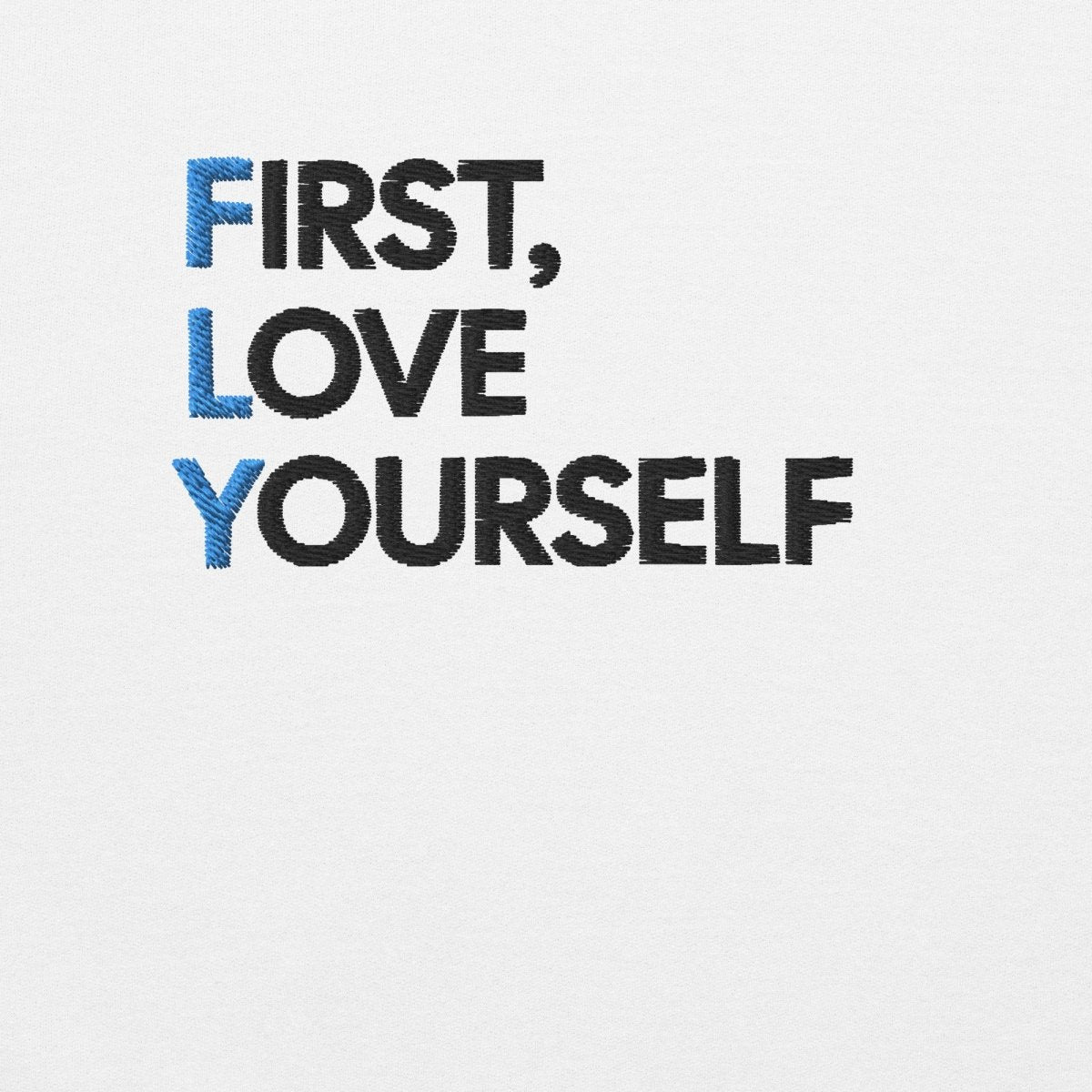 Love Yourself Embroidered Unisex Hoodie - Comfortable Cotton Pullover Sweatshirt for Men & Women - Perfect for Casual Wear, Gifts, and Self-Care Days