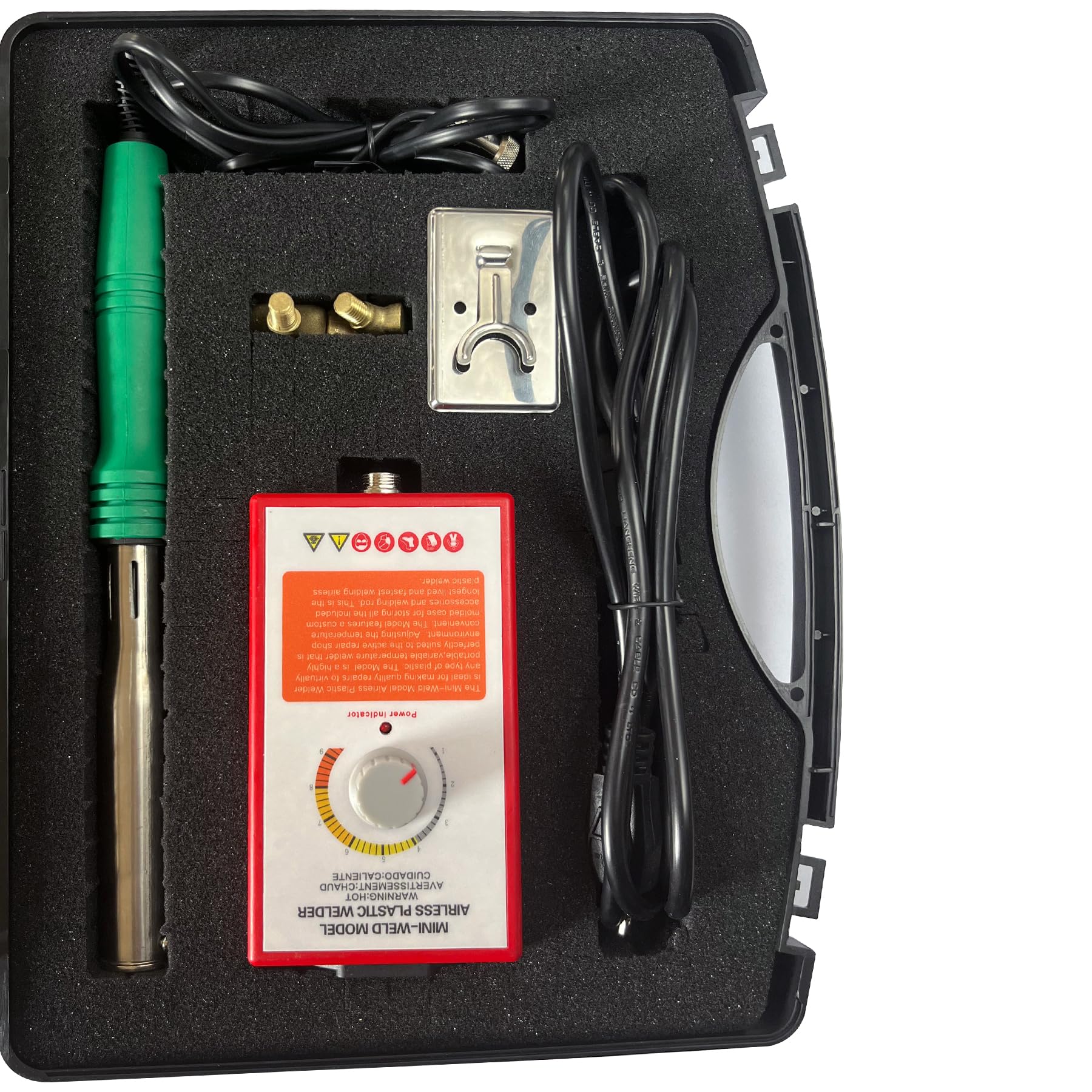 200W Plastic Welding Kit with Adjustable Control Box - Car Bumper Repair Tool Includes 2 Welding Tips, 2 Wire Mesh & 32 Plastic Rods for Crack Fixing, Electronics Repair - Ideal for Automotive, Household & DIY Plastic Repairs