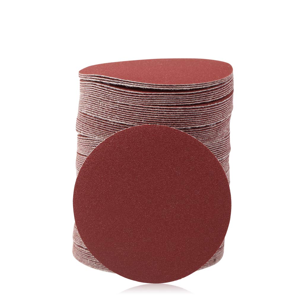 SPEEDWOX 100-Pack 3 Inch 240 Grit Hook and Loop Sanding Discs for Wood, Metal & Plastic - Compatible with Drill, Grinder & Rotary Tools - No Hole Design for Smooth Sanding - Perfect for DIY Projects, Furniture Refinishing & Surface Preparation