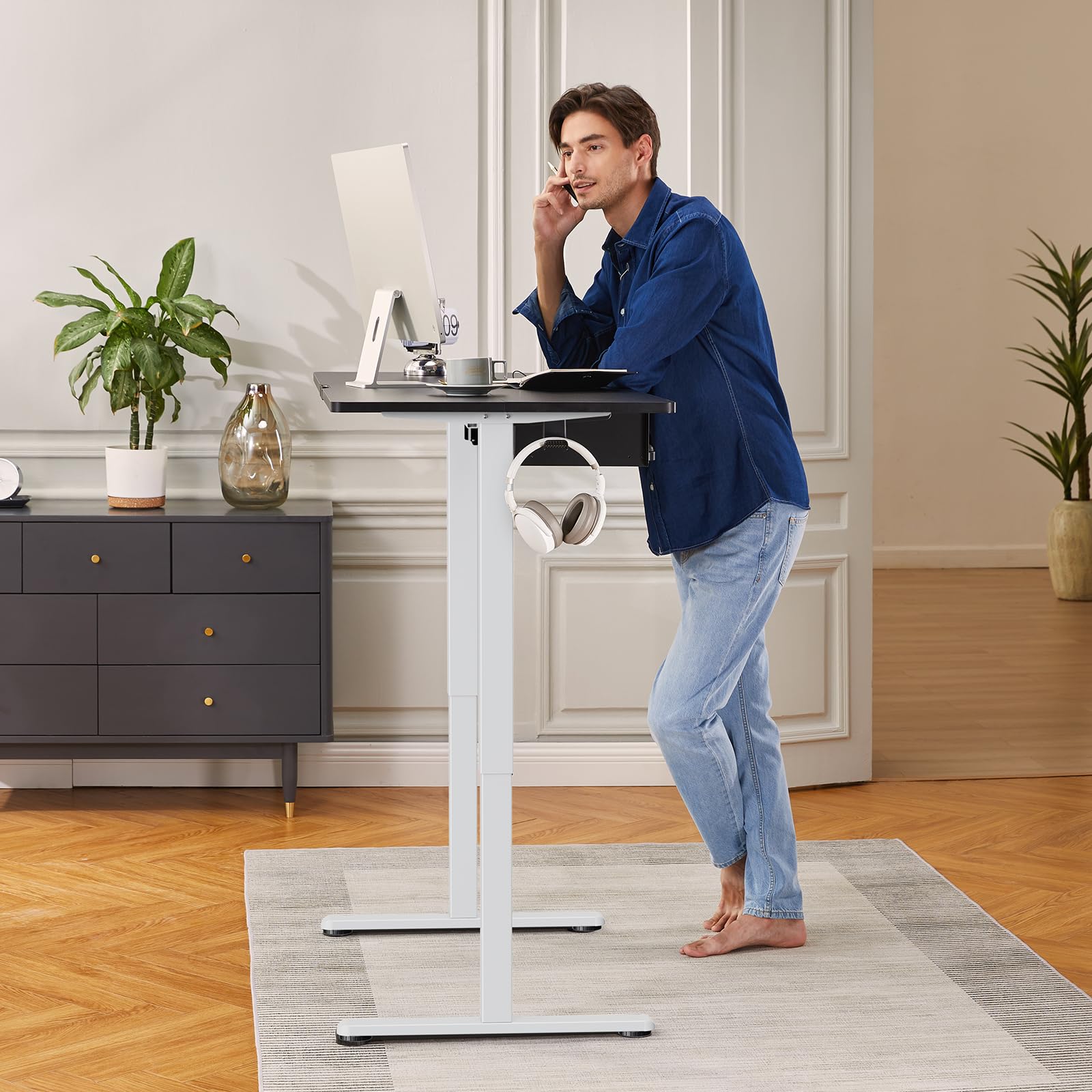 ErGear Electric Standing Desk Frame - 4 Memory Height Settings, Adjustable Table Legs up to 47.2