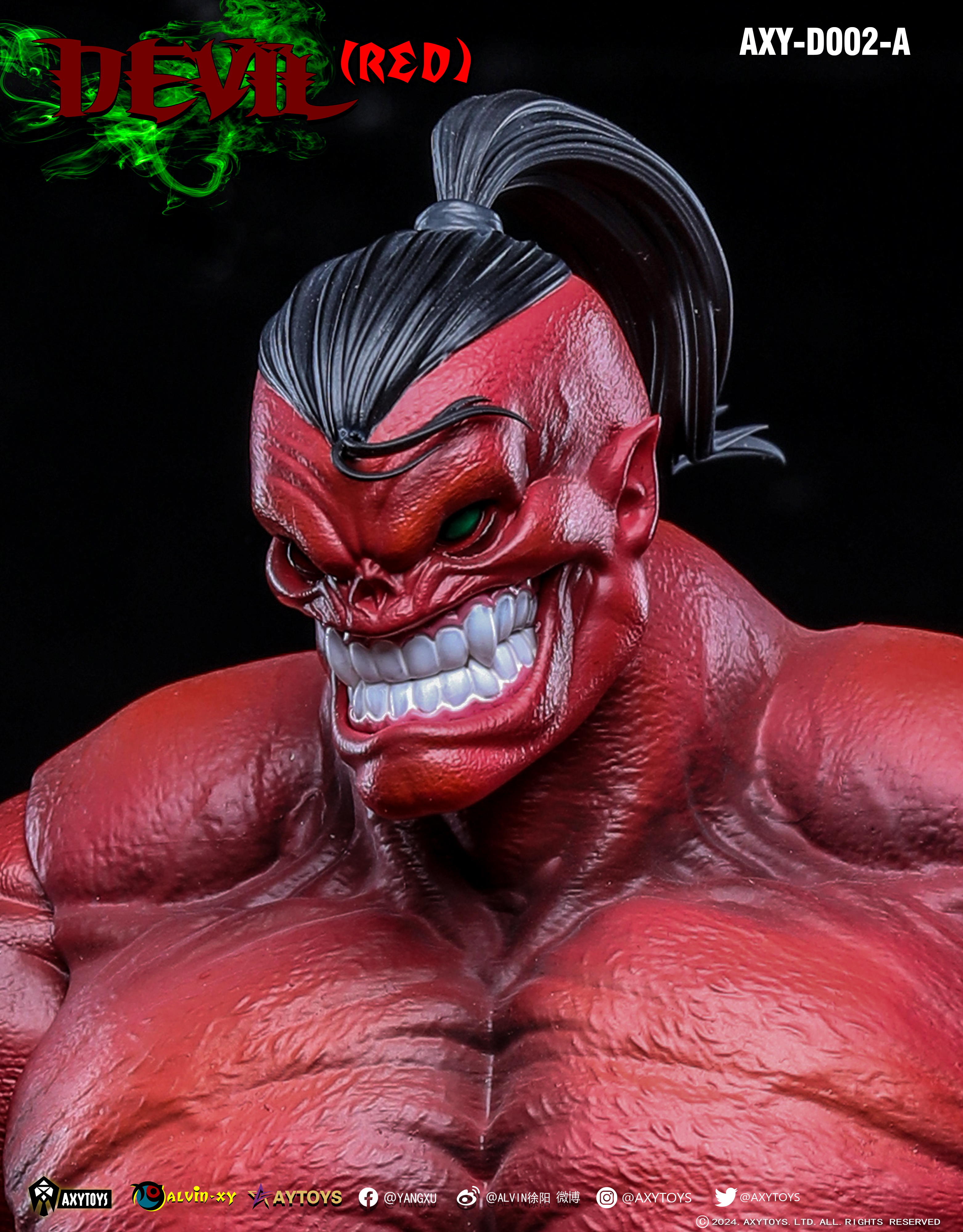 Pre Order AxyToys 1/12 Scale 20CM Devil Action Figure - Red & Grey Versions for Collectors and Display | Perfect for Anime Fans, Cosplay Props, and Model Photography