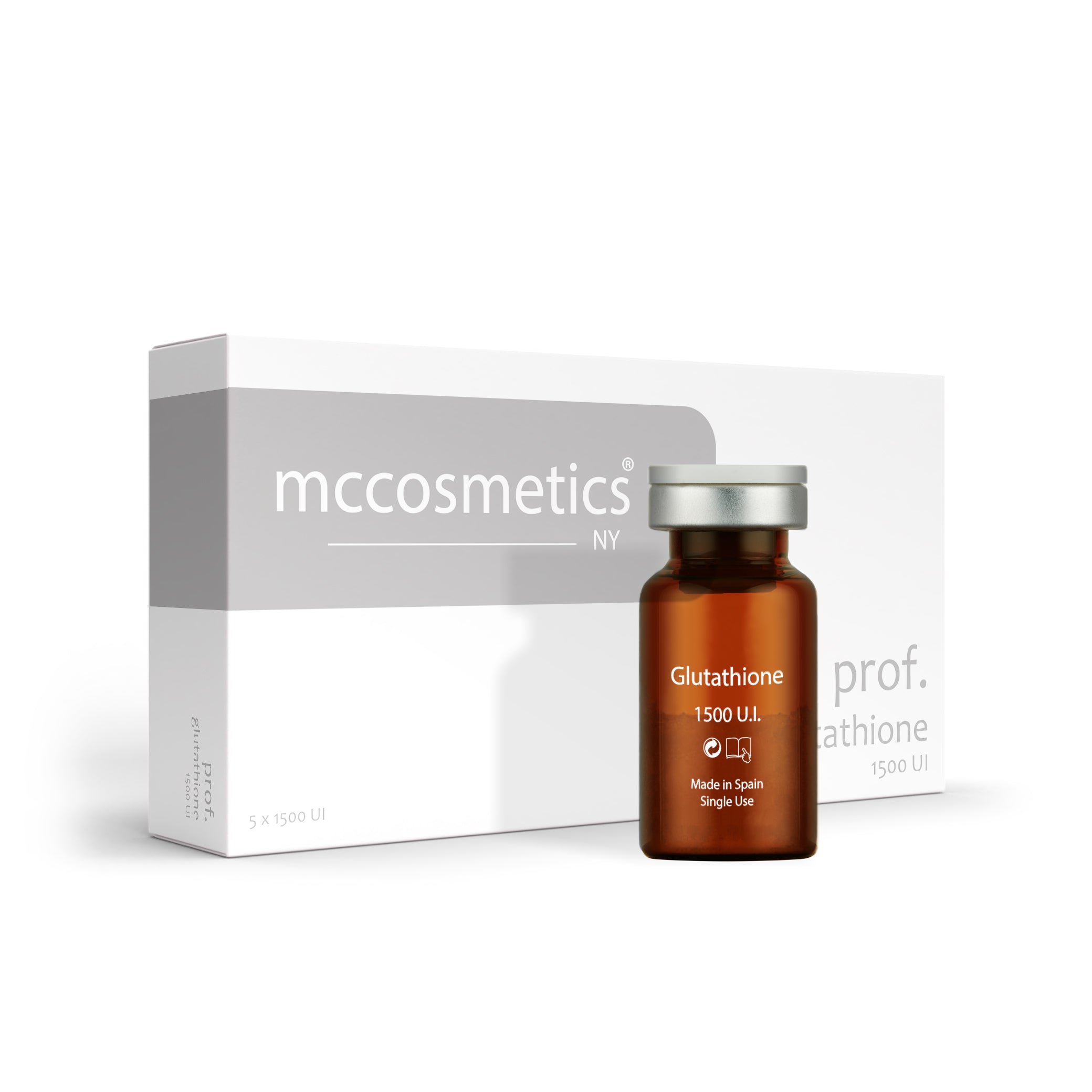 MCCosmetics NY Professional Glutathione 1500 IU - Skin Brightening & Anti-Aging Serum for Hyperpigmentation Treatment (5x1500 IU) | Dark Spot Corrector for Face & Body | Antioxidant Skincare Solution for Even Skin Tone