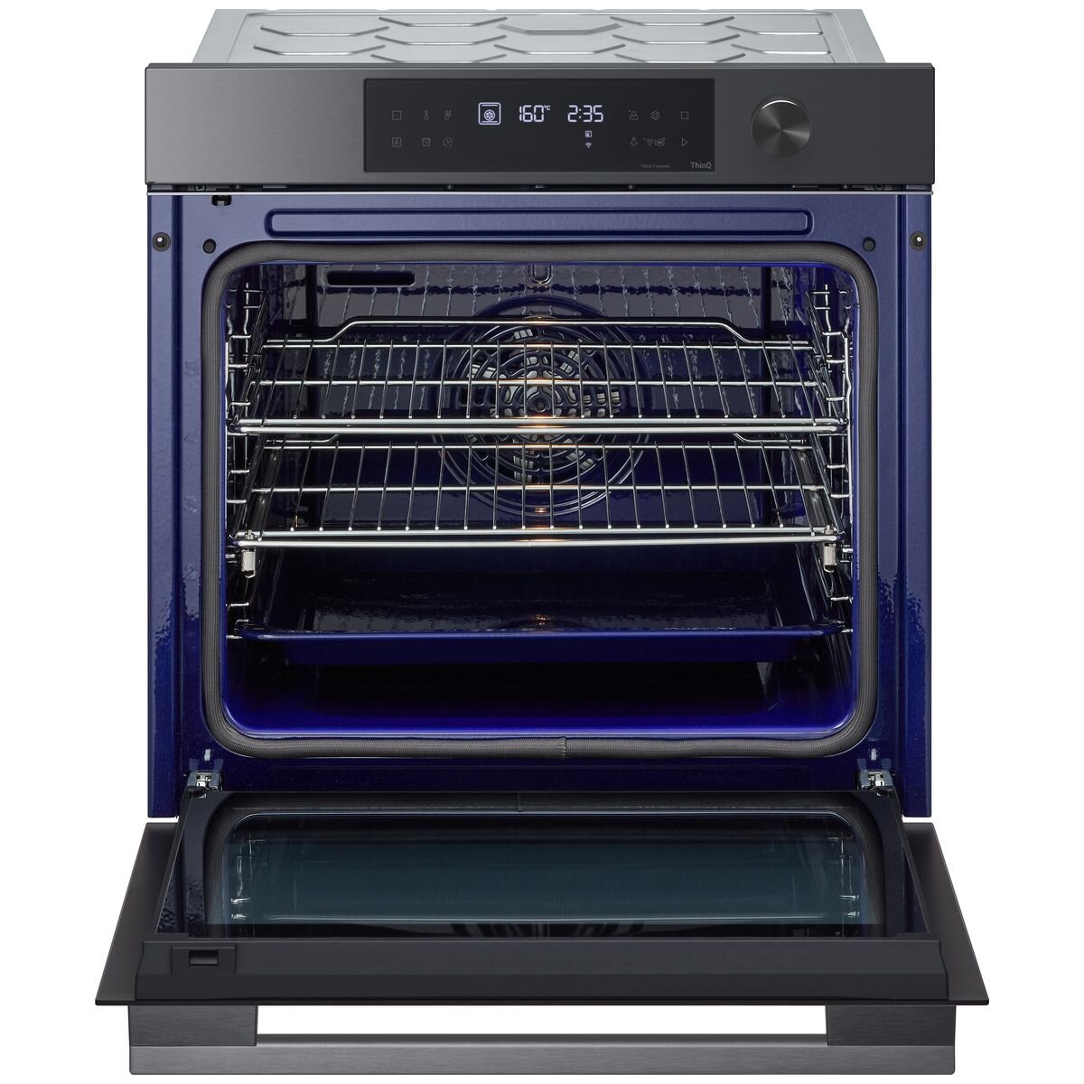 LG 60cm InstaView Series 7 Pyrolytic Self-Cleaning Oven - Black (BO607G1MB4) | Smart Built-In Electric Oven with Door-in-Door Design for Modern Kitchens & Home Baking