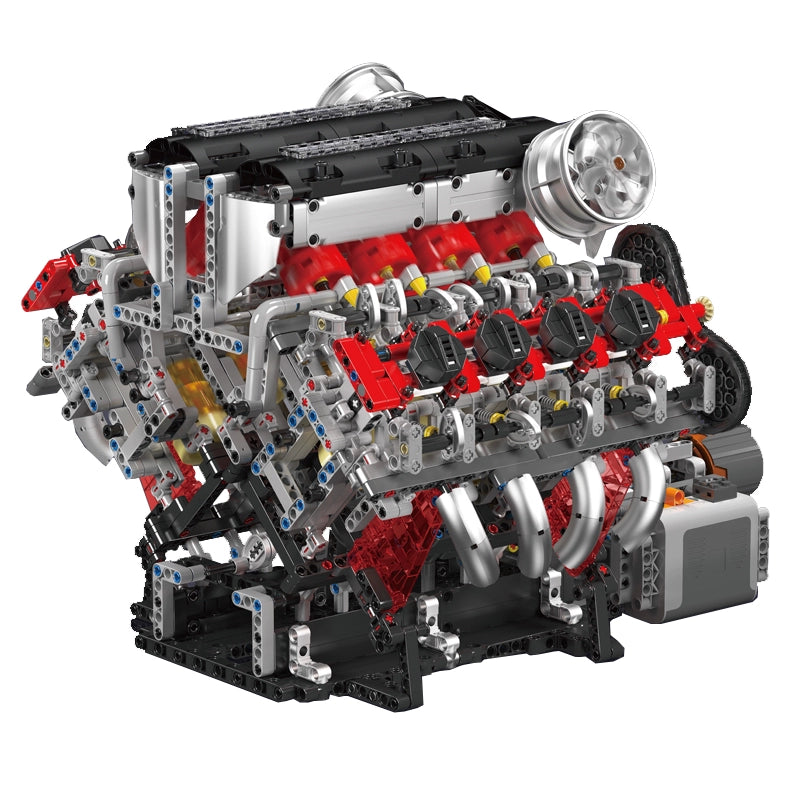 MouldKing 10130 F488 Supercar V8 Engine Building Kit - 2718 PCS Model Car Set for Adults & Teens - STEM Educational Toy for Car Enthusiasts - Perfect for DIY Projects, Home Decoration, and Gift Giving