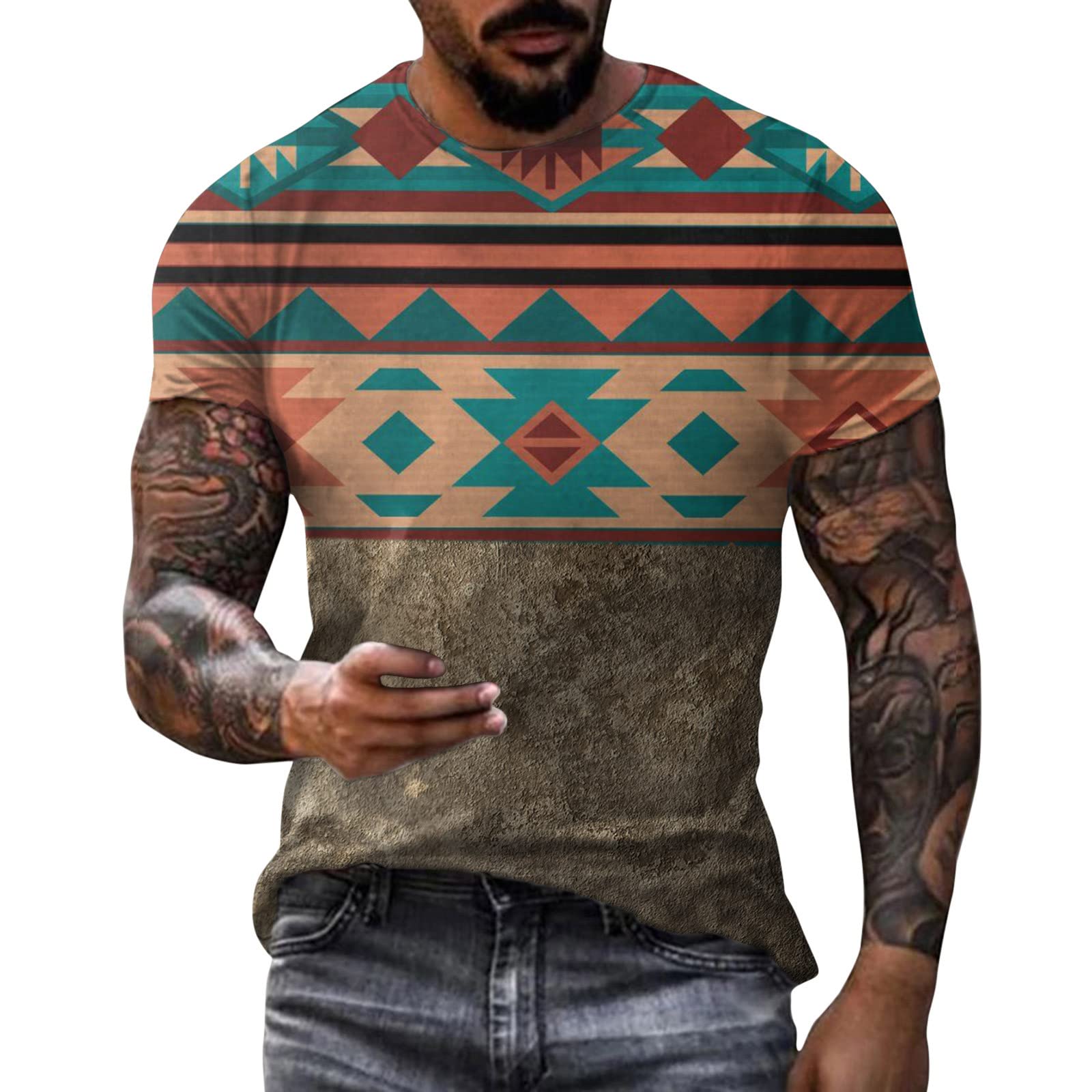 Men's Plus Size Button Down Shirt - Summer Fashion Cool Casual T-Shirt Tops for Work, Travel & Outdoor Activities
