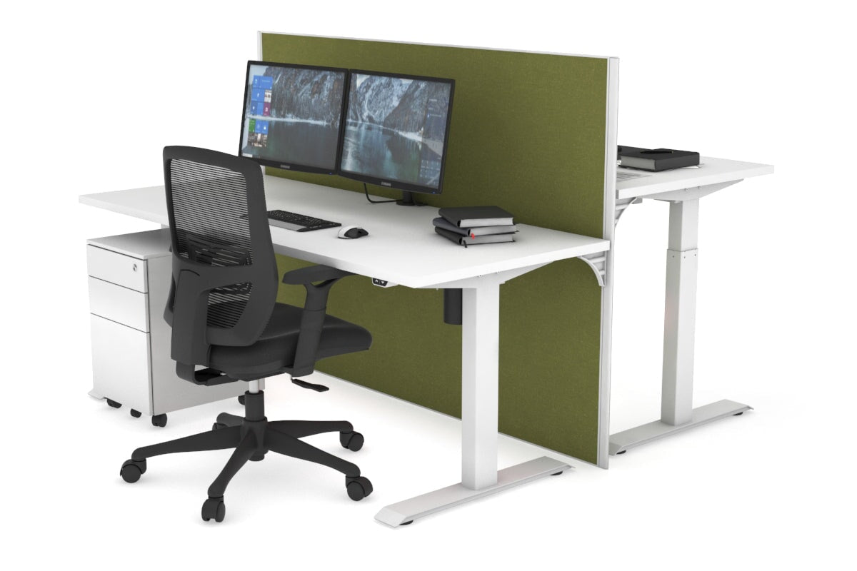 Just Right Height Adjustable 2 Person Workbench [47.2'' x 27.6''] - Perfect for Garage, Workshop & Office Collaboration