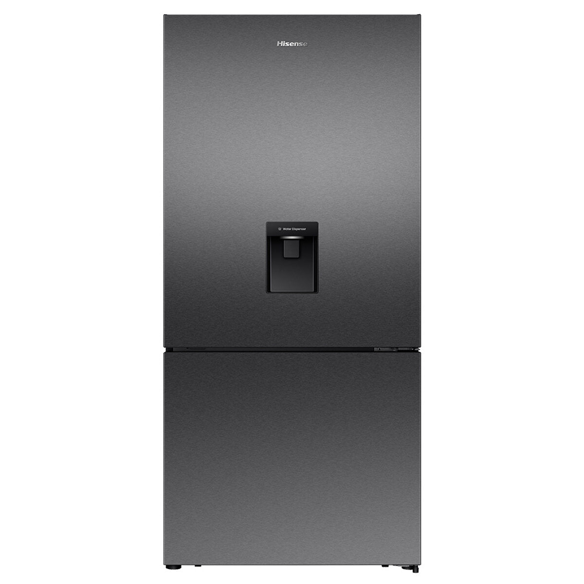 Brand New Hisense 500L PureFlat Bottom Mount Refrigerator with Non-Plumbed Water Dispenser - Dark Stainless Steel HRBM500TBW [3 Year Warranty] - Perfect for Modern Kitchens, Small Families & Energy-Efficient Homes