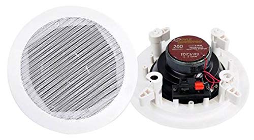 Pyle PRO PDIC61RD 6.5 Inch 200W 2-Way In-Ceiling/Wall Mount Speaker System (12 Pack) - Perfect for Home Theater, Background Music & Commercial Audio Installations