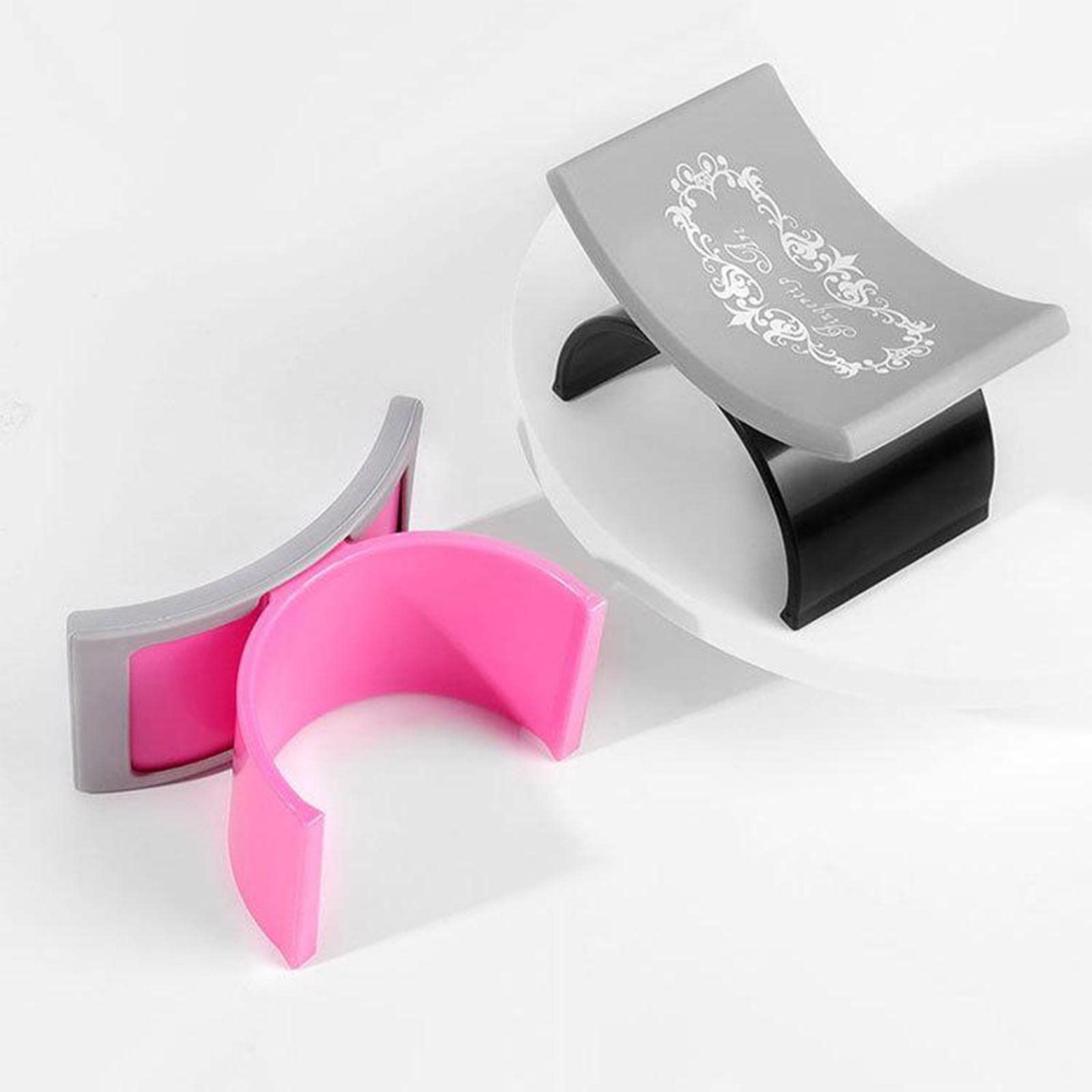 VMS INDIA Black Silicone Hand Rest Cushion Pillow - Nail Art & Manicure Arm Support for Comfortable Salon & Home Nail Care