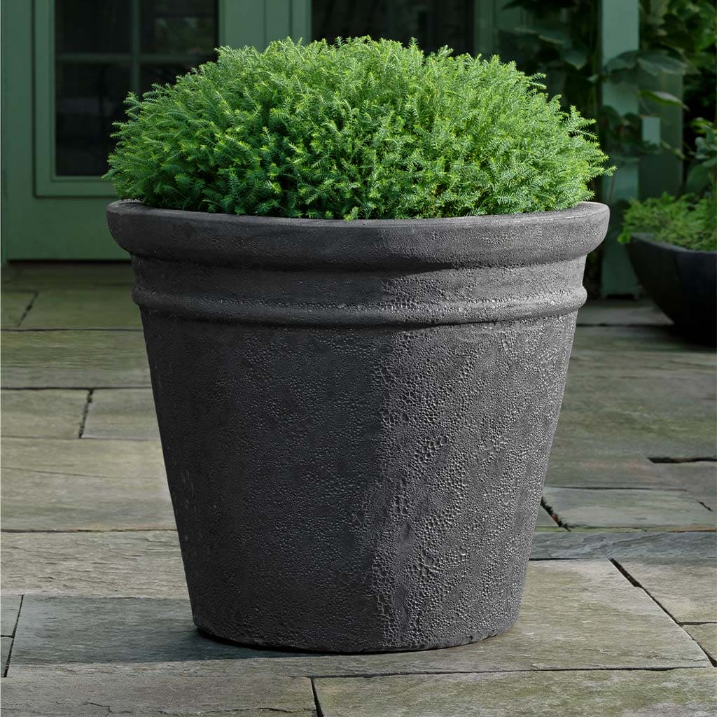 Campania International Marchand Planter Set of 3 - Volcanic Coral Color - Outdoor Garden Decor, Patio Planters, Home Décor for Indoor & Outdoor Use