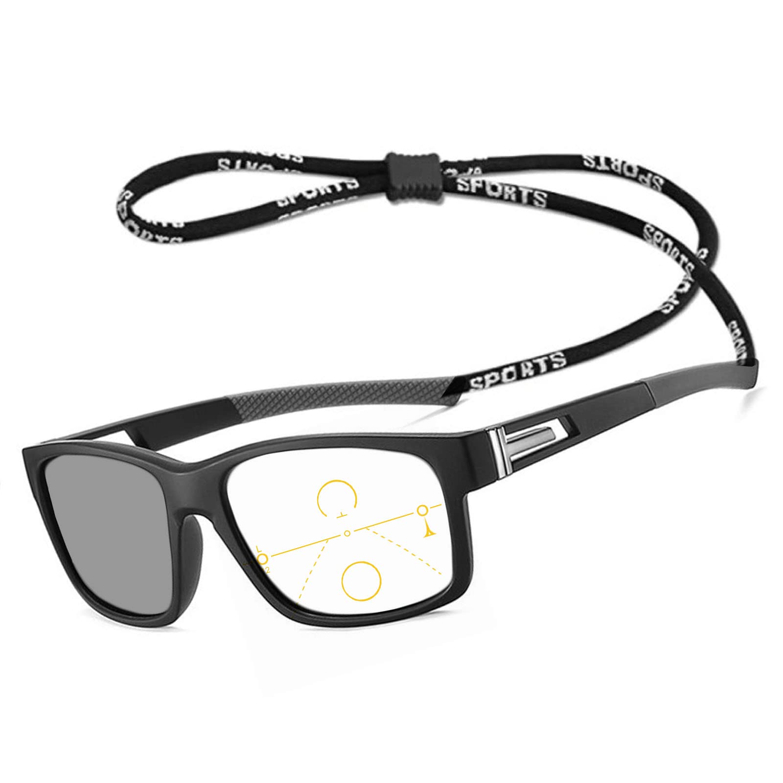 Progressive Multifocal Safety Glasses with Reading Magnification - Photochromic Lens for Sports & Work - Safety Goggles for Men & Women - Ideal for Construction, Woodworking, and Outdoor Activities