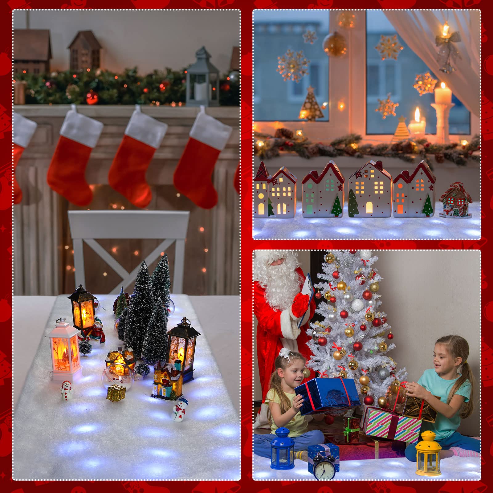 4 Pack LED Christmas Snow Blanket - 59