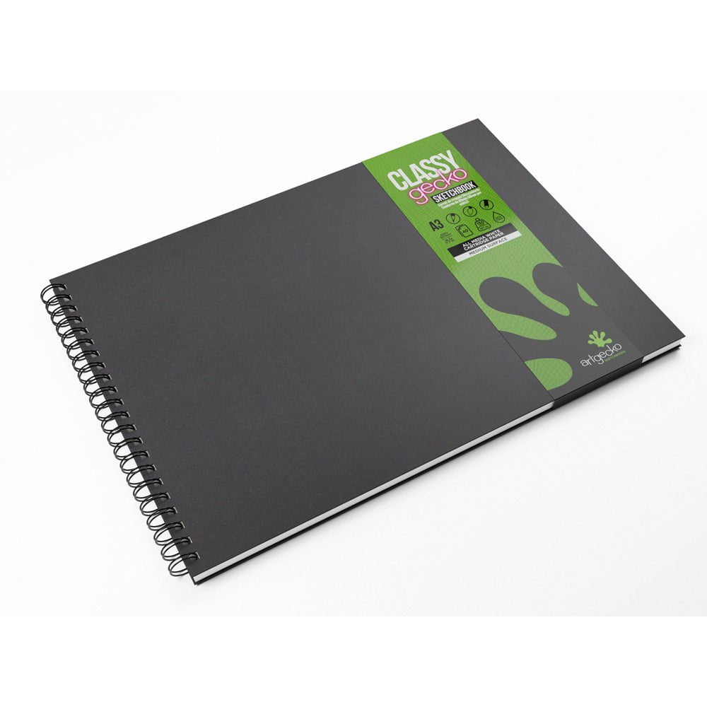 Premium A3 Landscape Sketchbook - 80 Pages (40 Sheets) 150gsm White Paper for Artists, Drawing & Sketching - Perfect for Travel, Studio & Outdoor Art Projects
