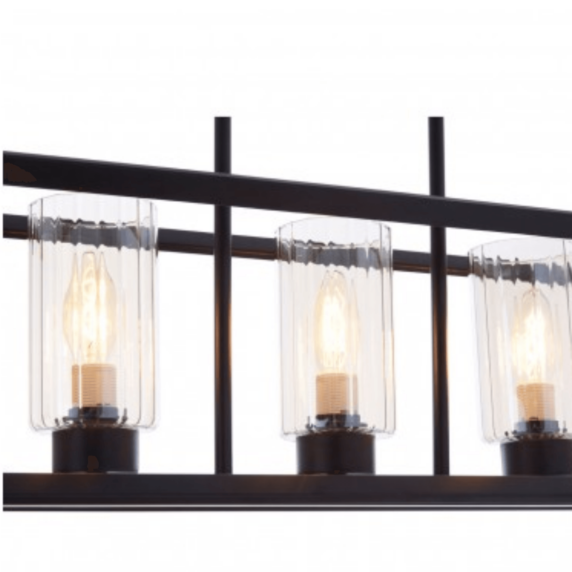 Aliko 5-Light Matte Black Pendant Lighting Fixture - Modern Industrial Ceiling Lamp for Kitchen Island, Dining Room & Living Room