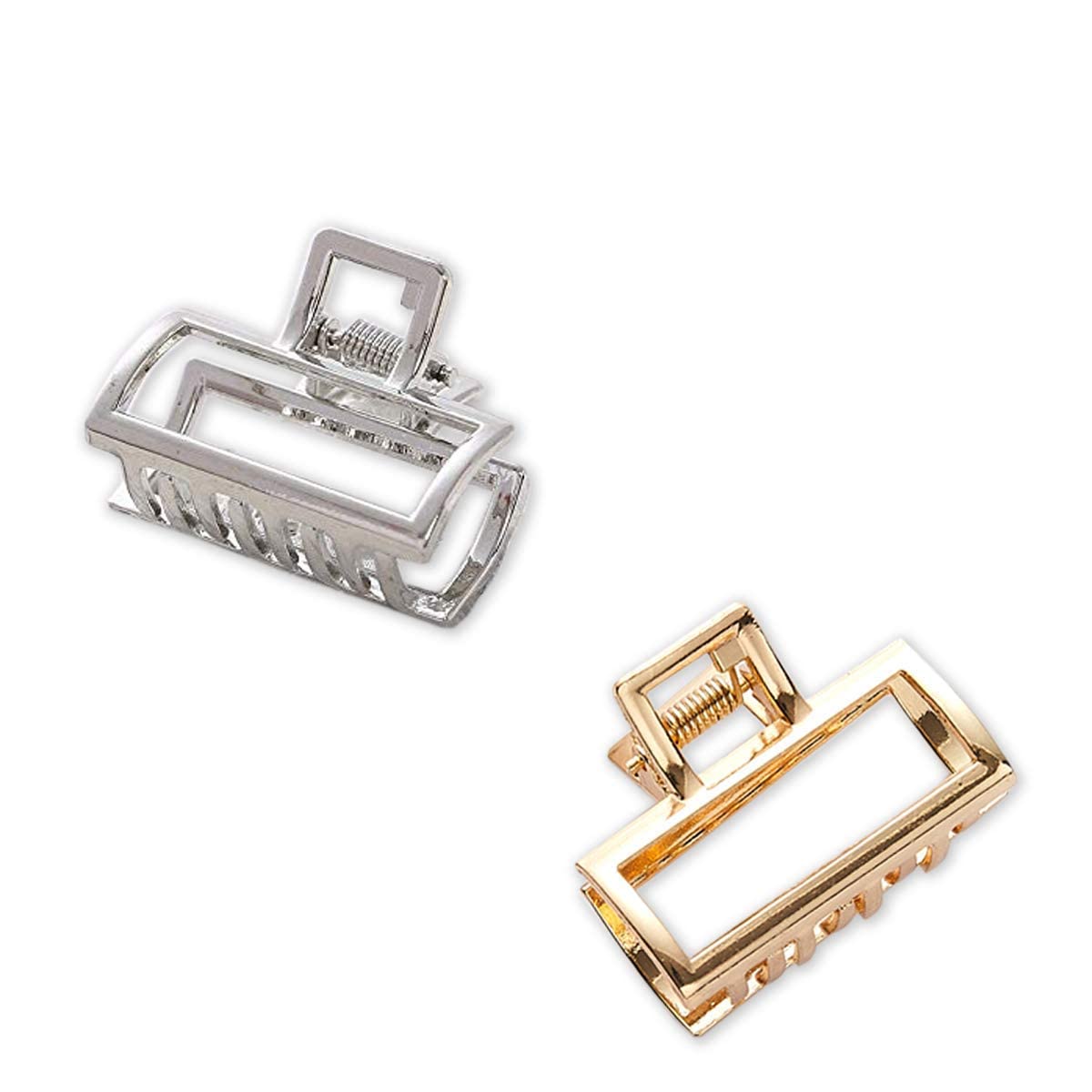 Agnirva 6-Pack Metal Hair Claw Clips for Women - Multi-Design Banana Hair Clips, Non-Slip Hair Accessories (4.5 x 4.3 cm) - Perfect for Ponytails, Buns & Everyday Hairstyles