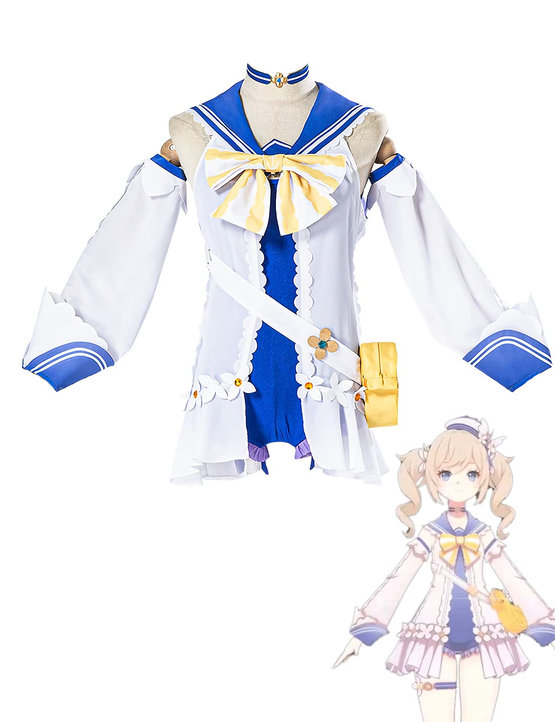 Genshin Impact Barbara Gunnhildr Cosplay Costume - Full Outfit with Bag for Anime Conventions, Halloween Parties & Themed Events