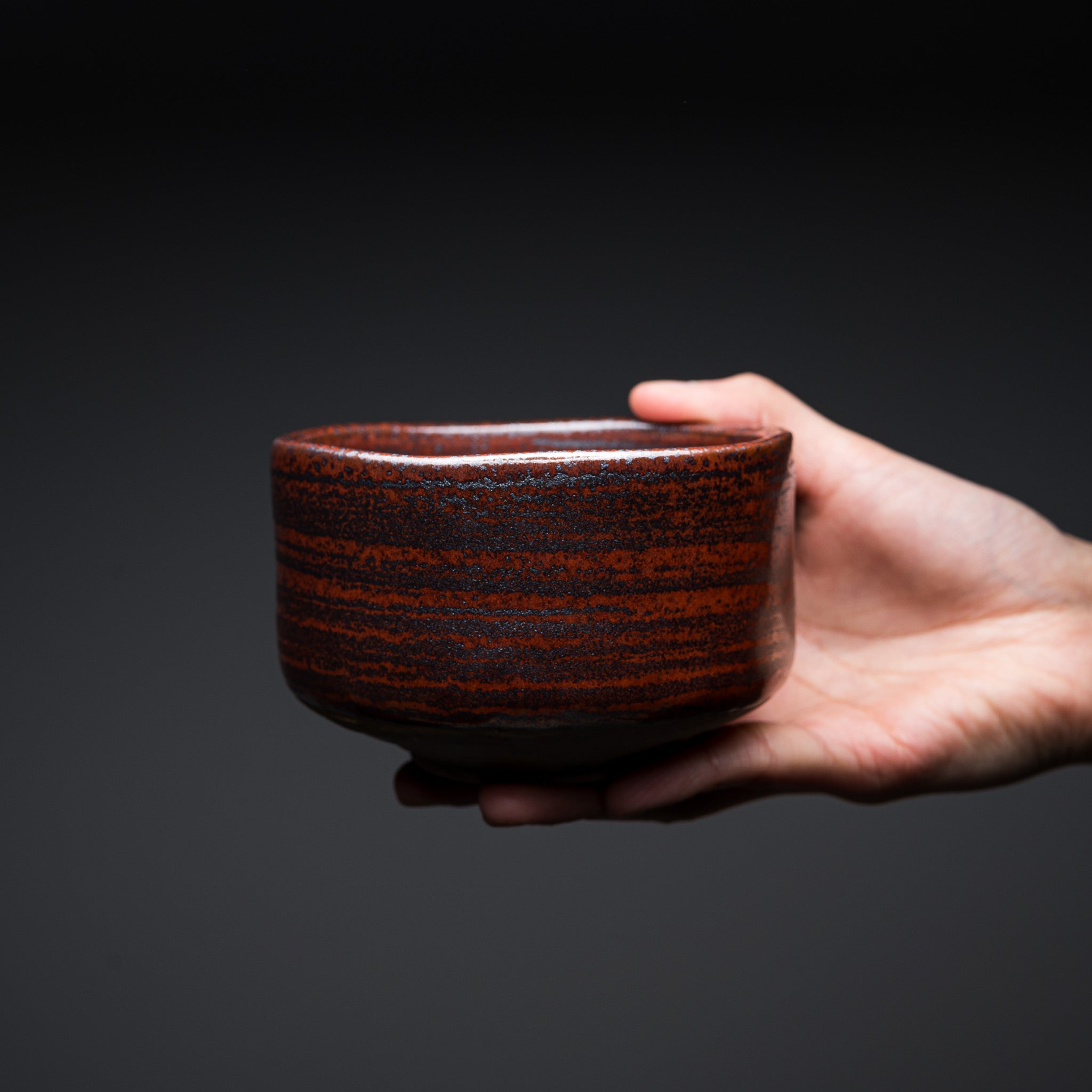 Premium Matcha Bowl - Dark Cherry Wooden Tea Cup for Japanese Ceremonial Green Tea | Perfect for Tea Lovers, Zen Meditation & Home Decor